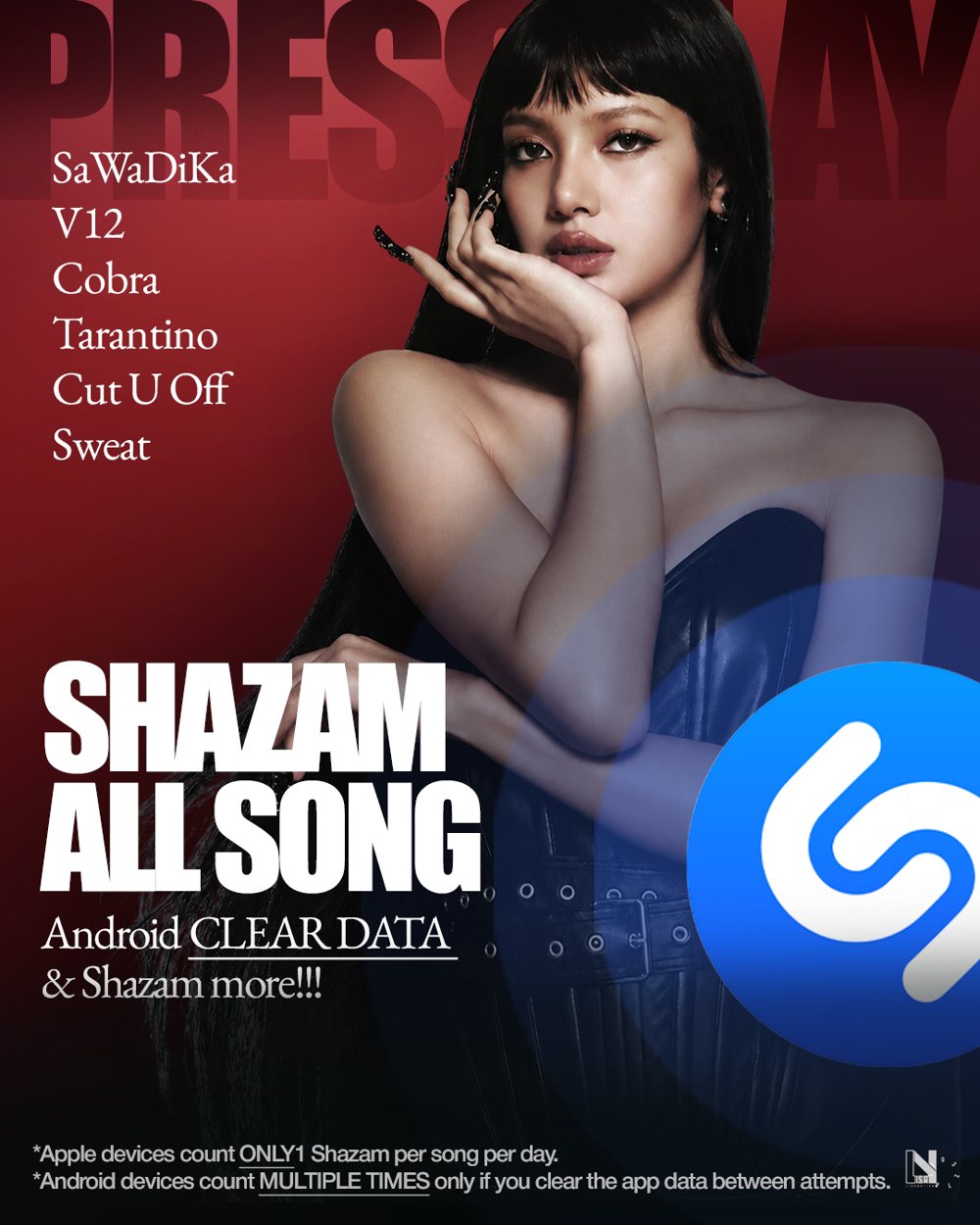 Shazam all PRESS PLAY songs
